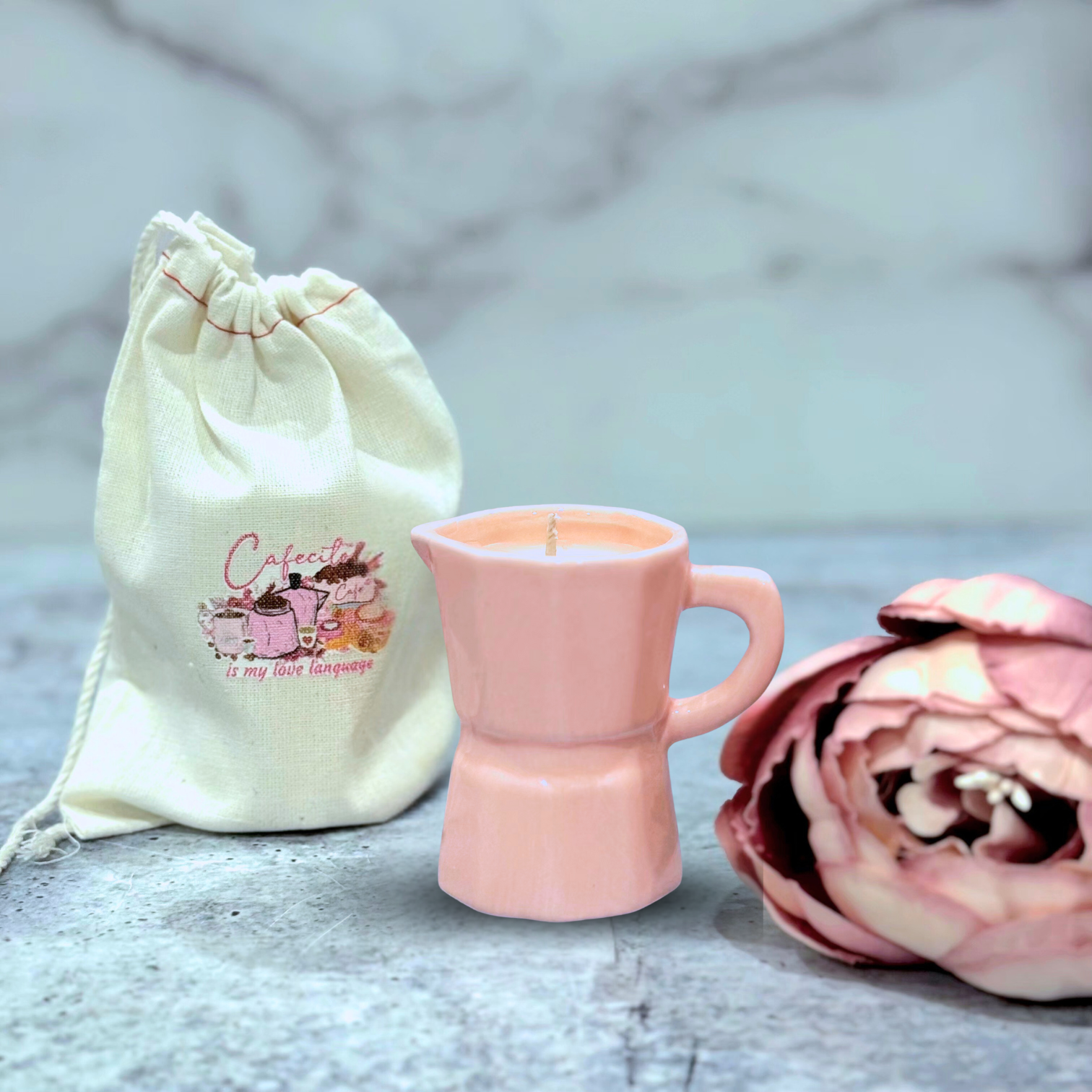 Cafetera Candle Pink (Mini) by Albisa Candles