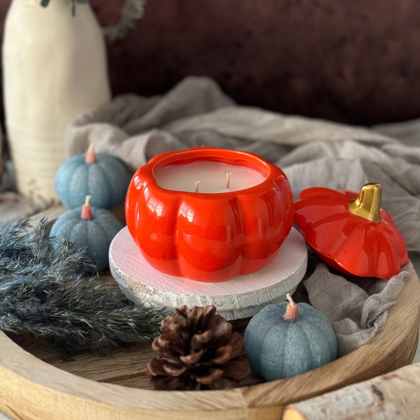 Pumpkin Shaped Candle (Orange)