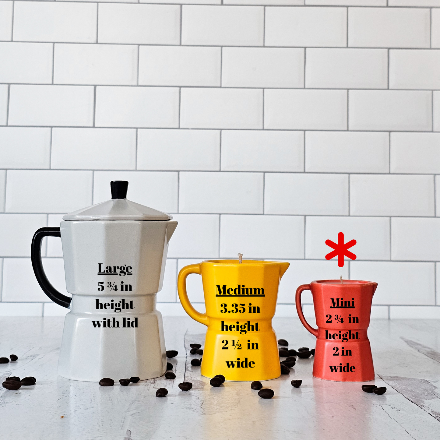 Cafetera Candle Multi-Colored Bundle of 4 (Mini)