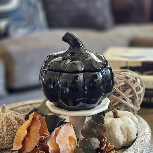 Pumpkin Shaped Candle (Black)
