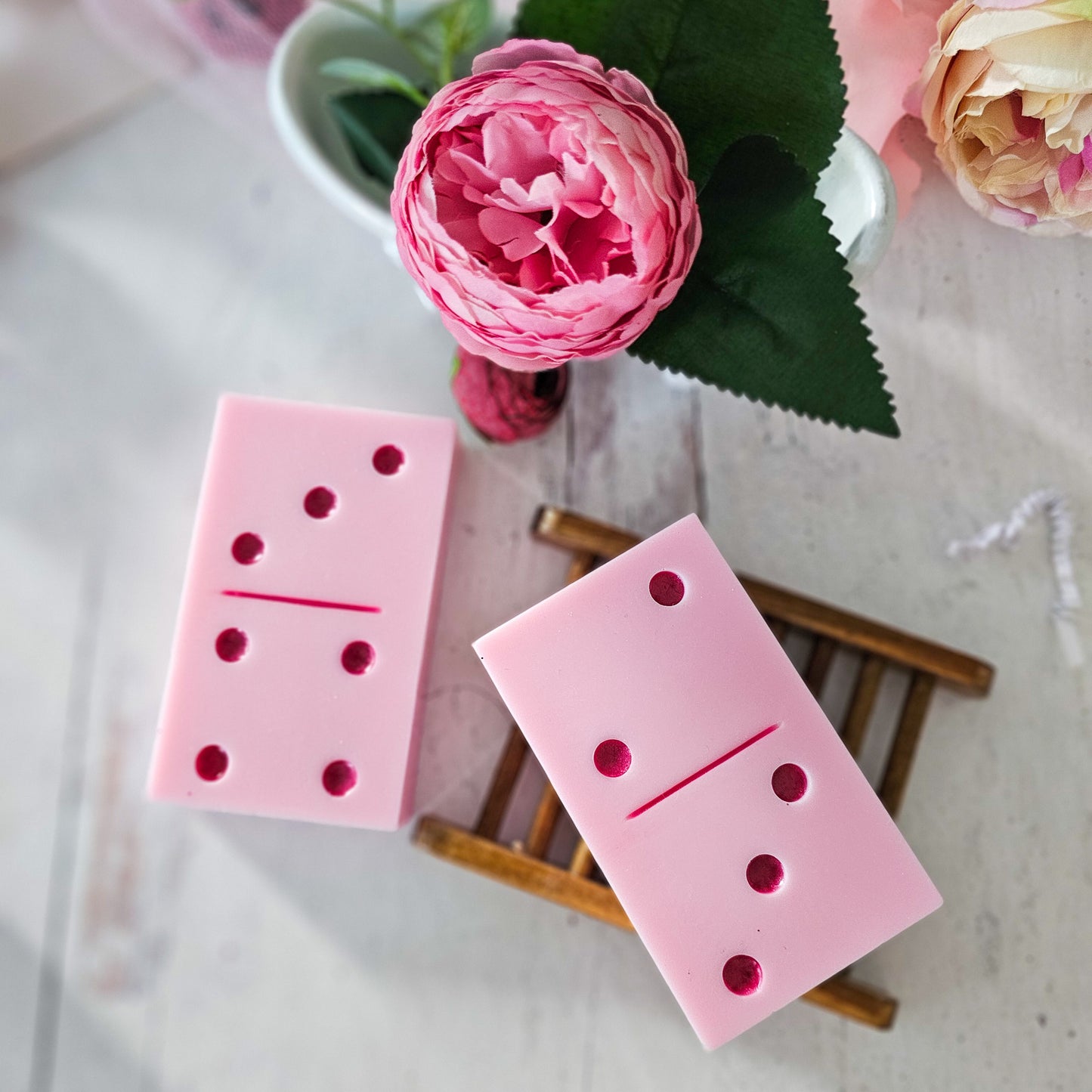 Valentine's Day Pink Domino Soap