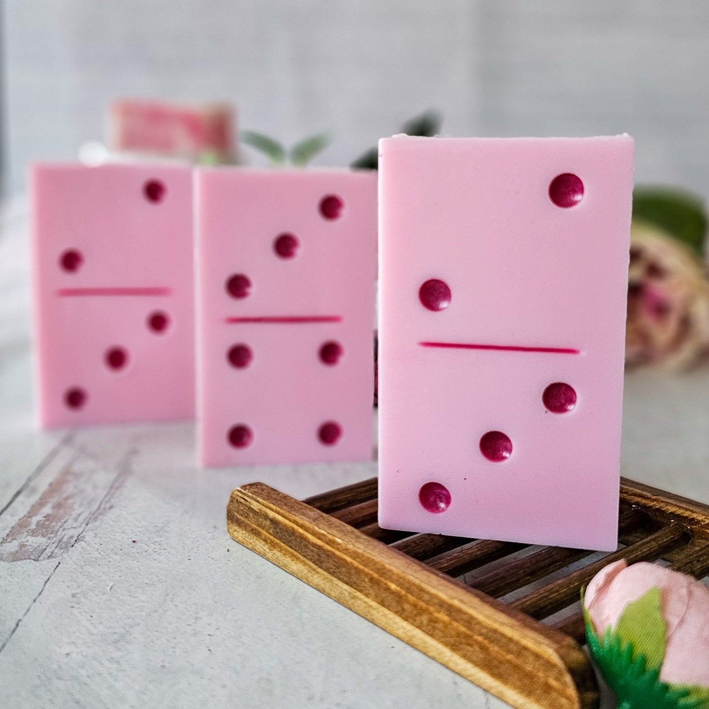 Valentine's Day Pink Domino Soap