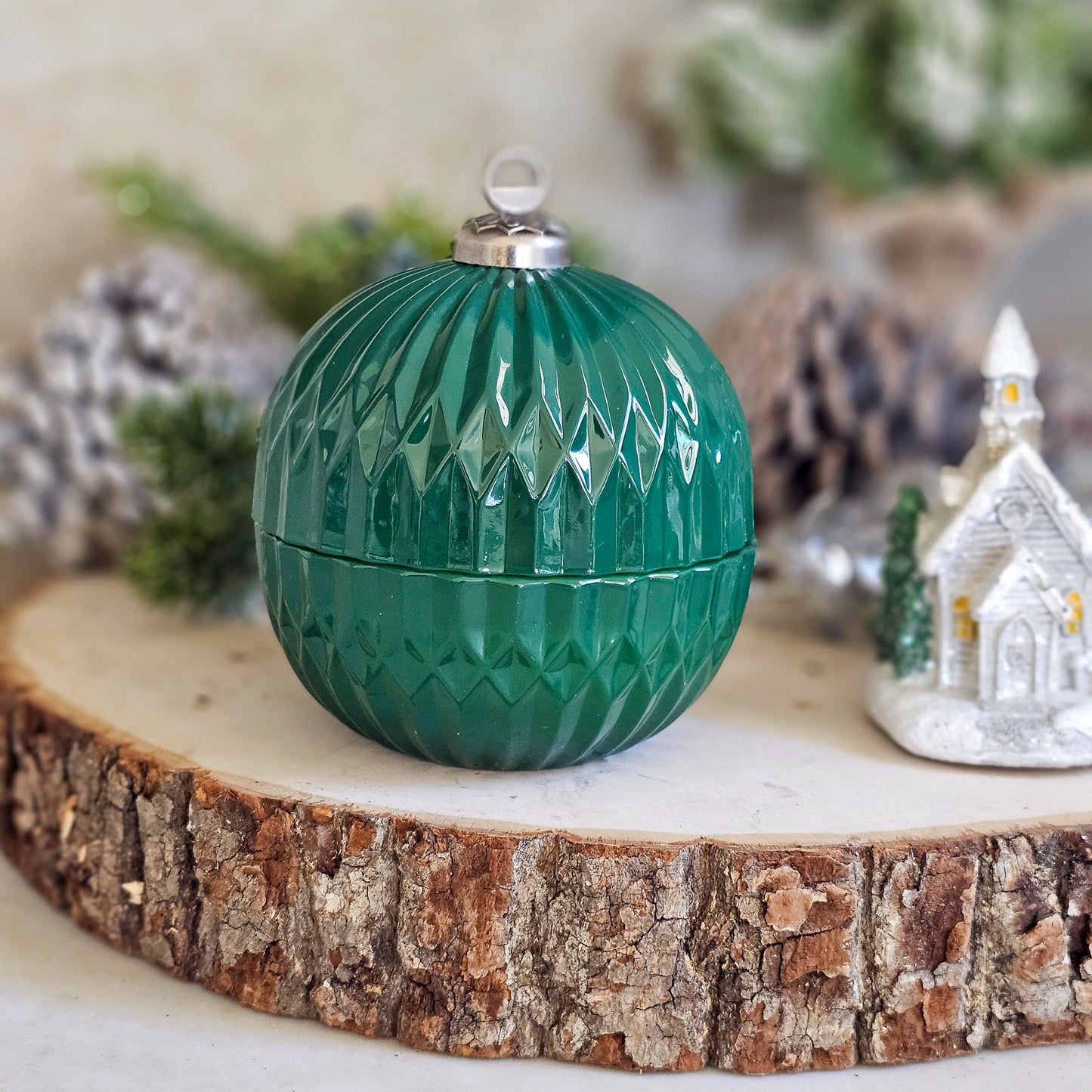 Green Holiday Ornament Candle - Arbolito