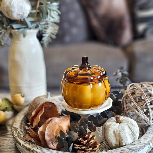 Pumpkin Shaped Candle (Amber)