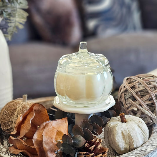 Pumpkin Shaped Candle (Clear)