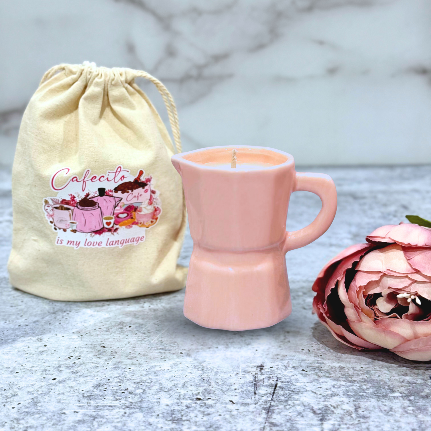 Cafetera Candle Pink (Medium) by Albisa Candles