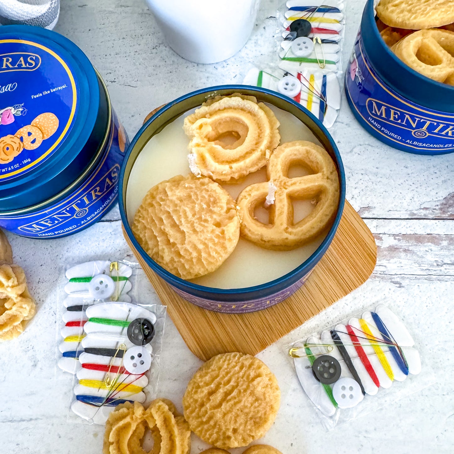 Mentiras Candle Cookie TIn