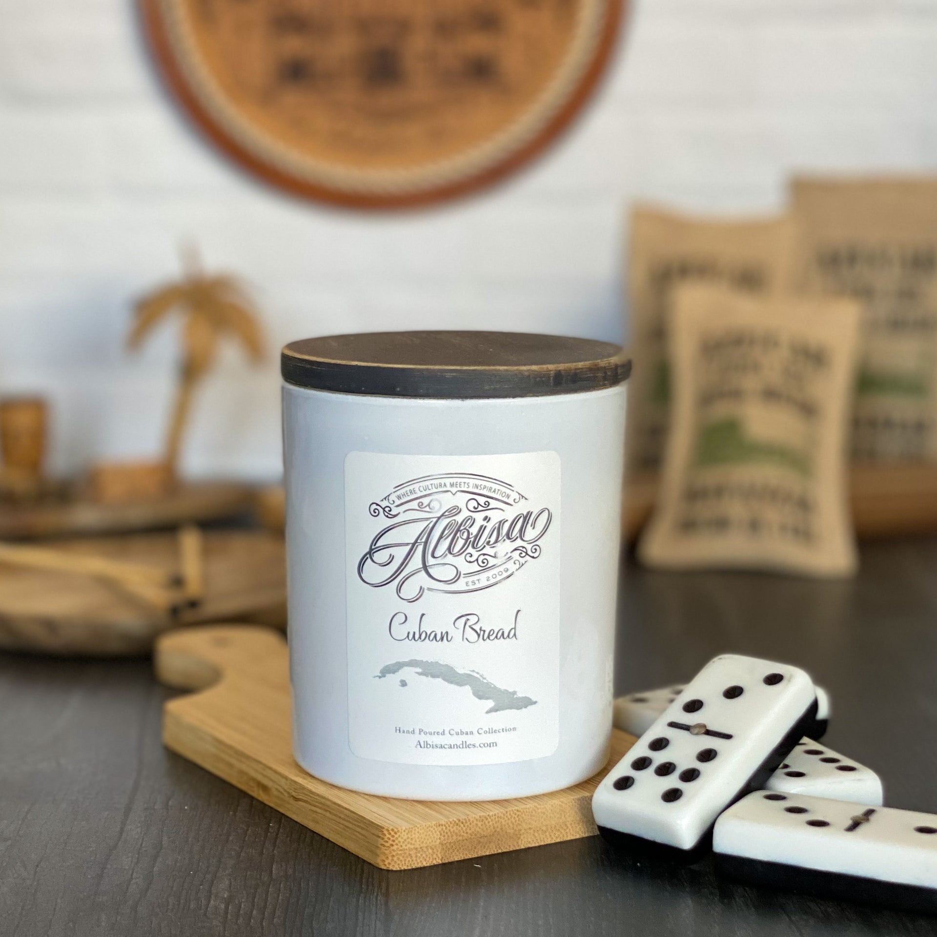 cuban linen and tobacco candle | The Whitney Collection | Soy Blended Candles | Luxury Candles & Scented Candles for Home Paraben Free Cuban Bread Candle Albisa